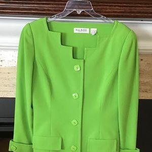 Bill Blass chartreuse dress, like new